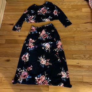 2 piece skirt and top